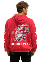 Retro OHIO STATE CFP CHAMPIONS 2025 RELAXED PULLOVER HOODIE - RED