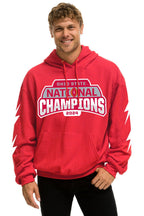 Retro OHIO STATE CFP CHAMPIONS 2025 RELAXED PULLOVER HOODIE - RED