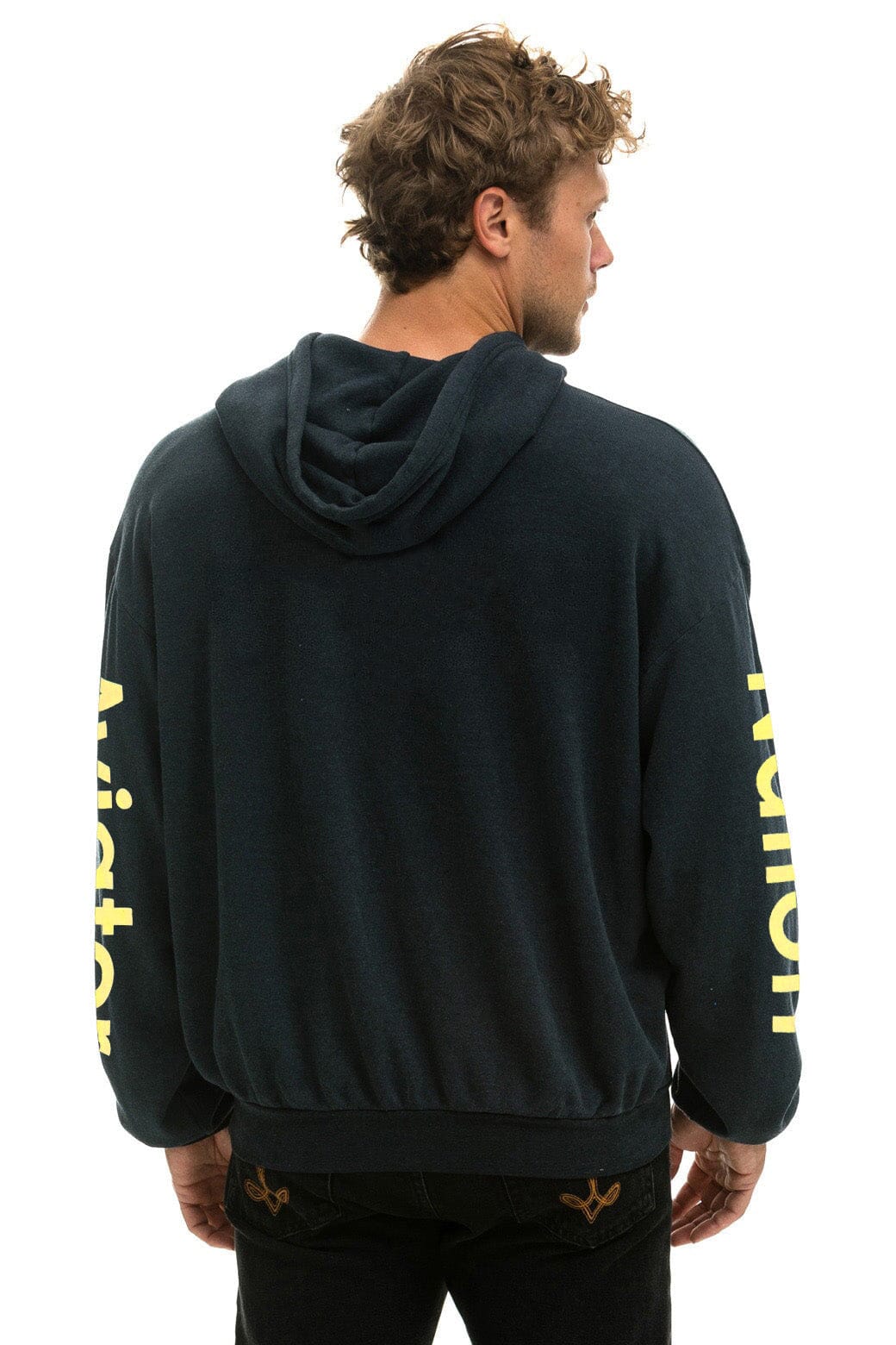 Retro VANDERBILT LOGO PULLOVER HOODIE RELAXED - BLACK