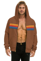 Retro 5 STRIPE HOODIE - CINNAMON