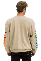 Retro AVIATOR NATION NORTH SHORE RELAXED CREW SWEATSHIRT - SAND