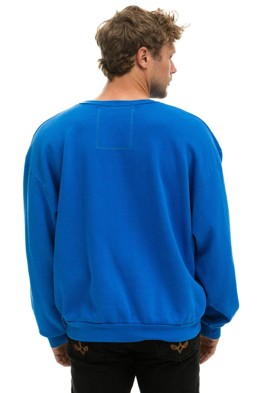 Retro BOLT HEART RELAXED CREW SWEATSHIRT - ADVENTURE BLUE