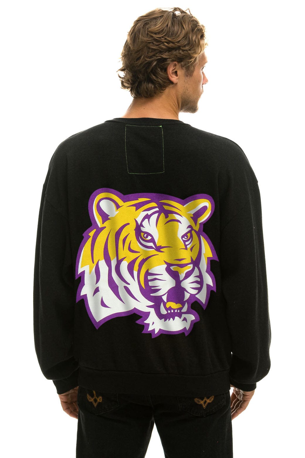 Retro LSU RELAXED CREW SWEATSHIRT - BLACK