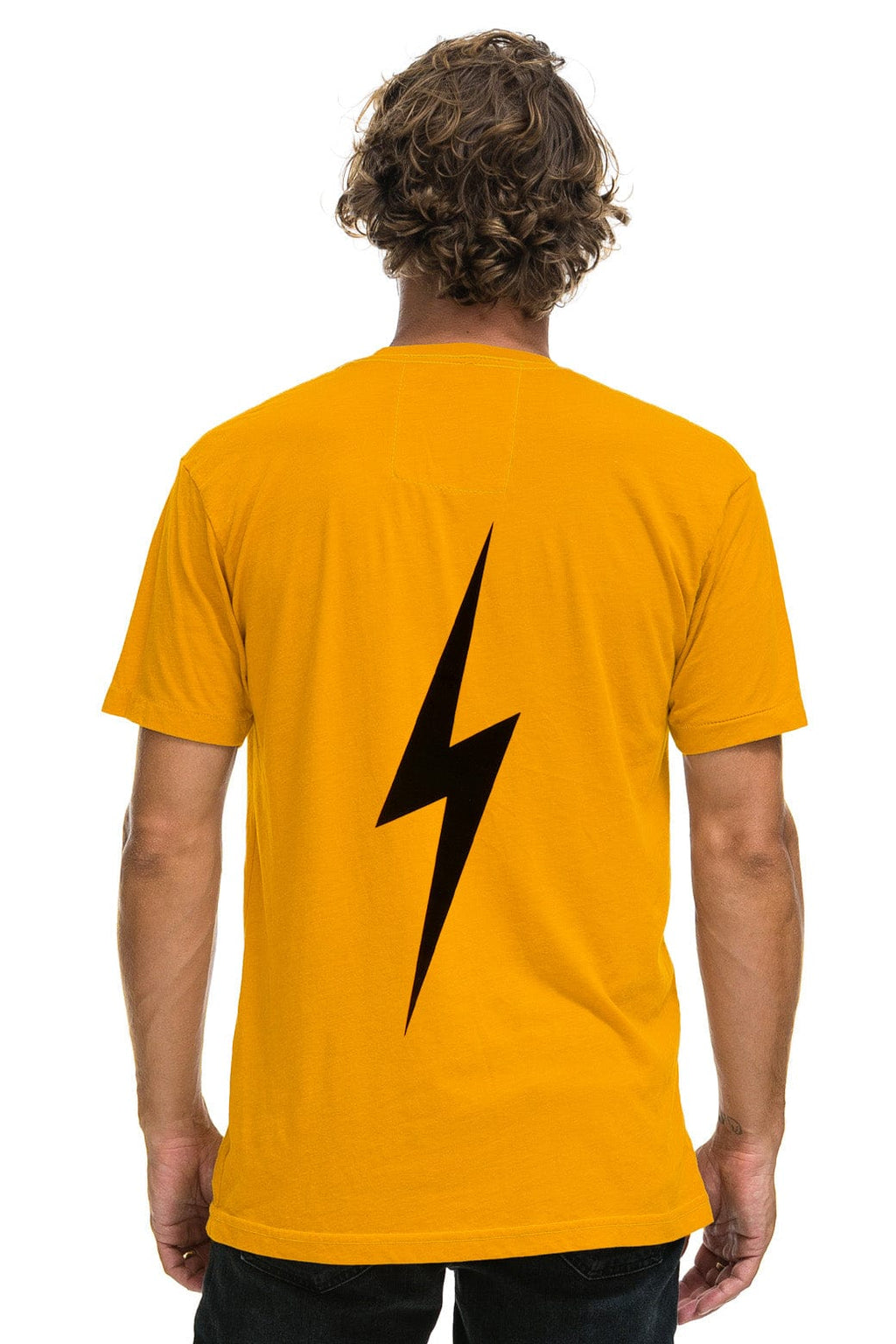 Retro LSU BOLT CREW TEE SHIRT - GOLD