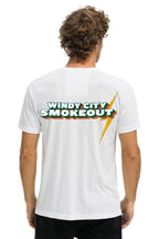 Retro WINDY CITY SMOKEOUT 2025 CREW TEE SHIRT - WHITE