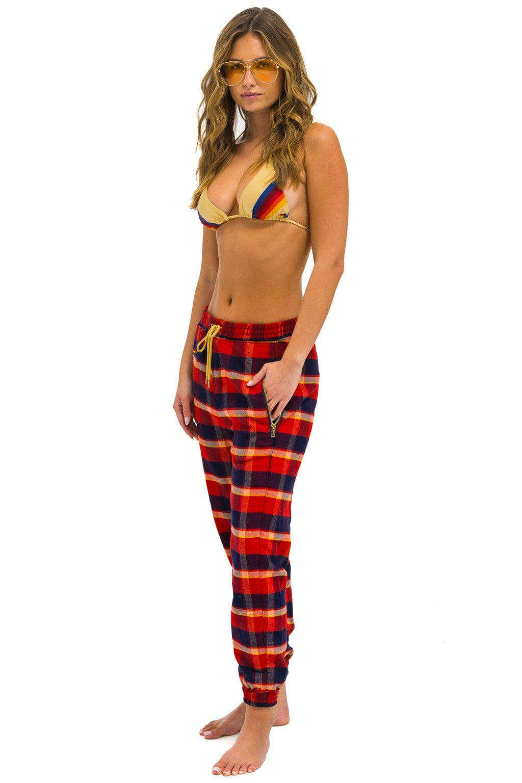 Retro UNISEX PLAID LODGE PANT - RUGBY PLAID