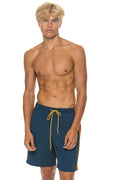Retro MENS 5 STRIPE FLEX SHORTS 7 INCH - DEEP OCEAN