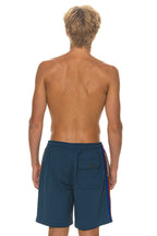 Retro MENS 5 STRIPE FLEX SHORTS 7 INCH - DEEP OCEAN