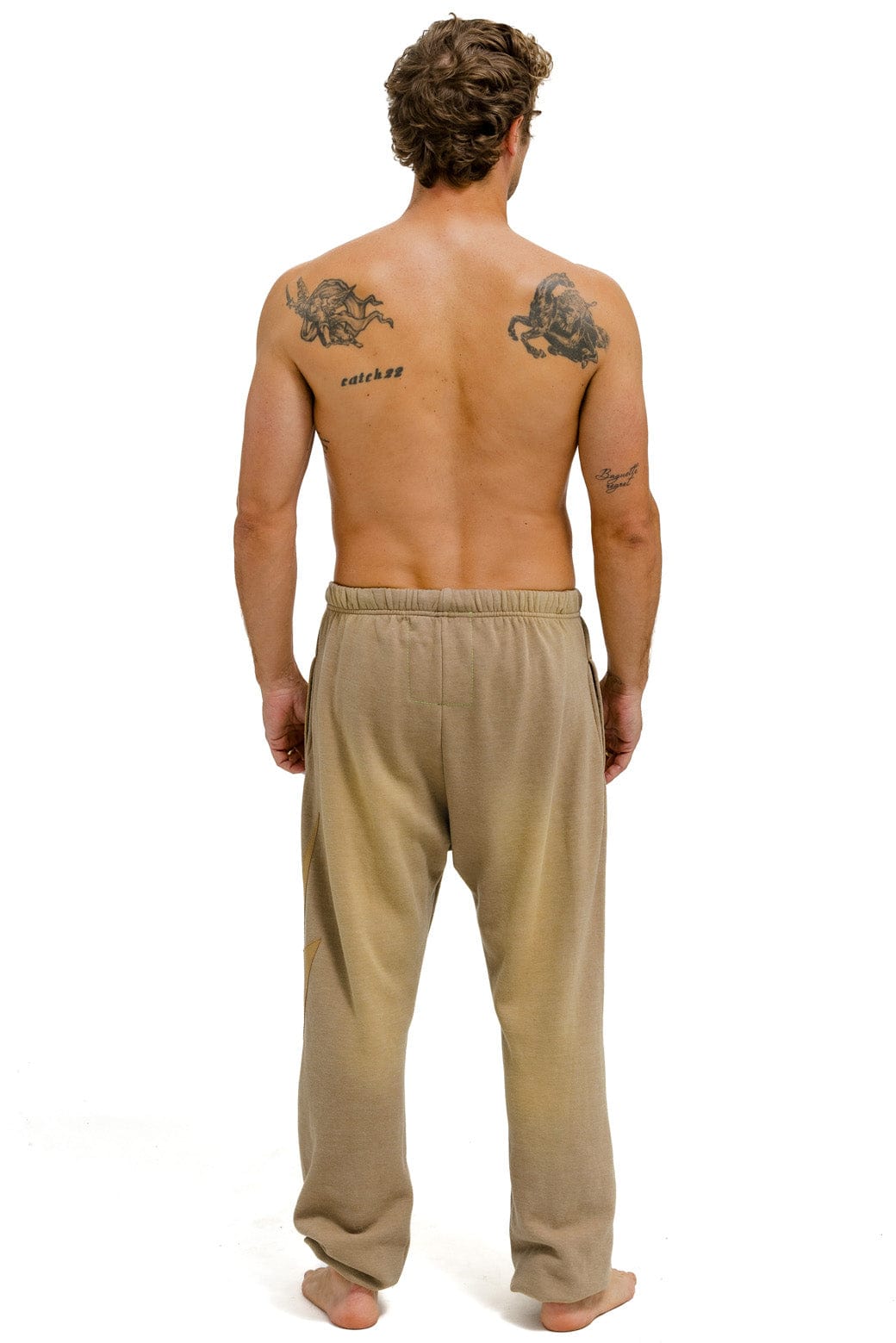 Retro BOLT STITCH SWEATPANTS - FADED TAN
