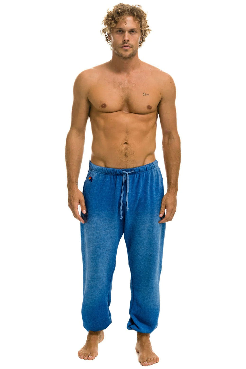 Retro BOLT STITCH SWEATPANTS - FADED WATER