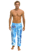 Retro LOS ANGELES DODGERS HAND DYED SWEATPANTS - TIE DYE BLUE