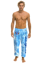 Retro LOS ANGELES DODGERS HAND DYED SWEATPANTS - TIE DYE BLUE