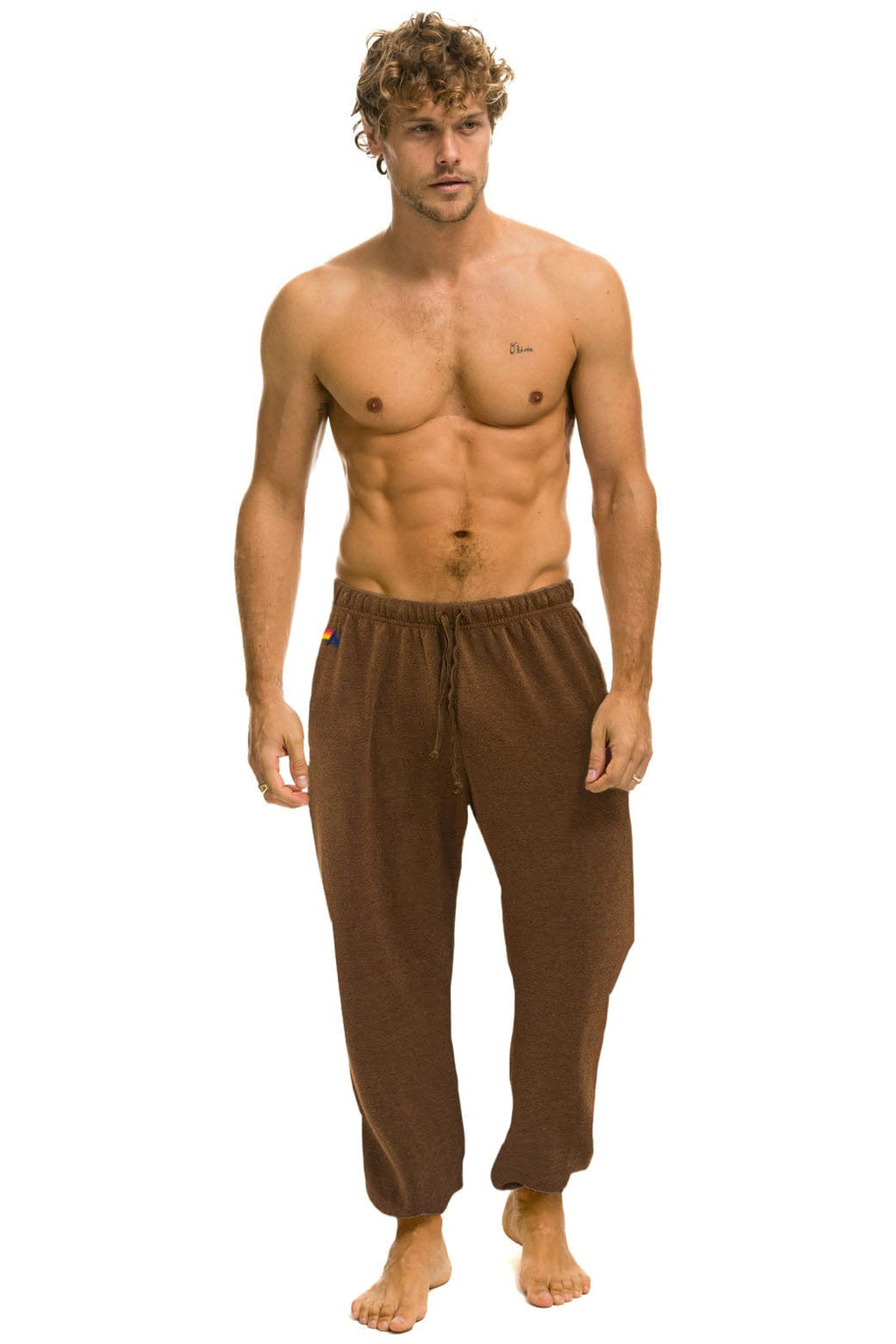Retro 5 STRIPE SWEATPANTS - CHOCOLATE ESPRESSO