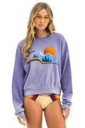 Retro ASPEN MOUNTAIN RELAXED CREW SWEATSHIRT - FADED GRAPE