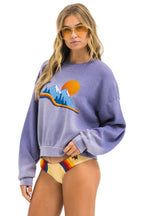 Retro ASPEN MOUNTAIN RELAXED CREW SWEATSHIRT - FADED GRAPE