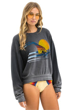 Retro WINDSURF JUMP RELAXED CREW SWEATSHIRT - FADED SMOKE