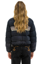 Retro 5 STRIPE FADED APRES JACKET - FADED SMOKE