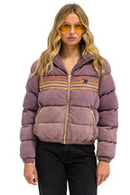 Retro 5 STRIPE FADED APRES JACKET - FADED MOCHA