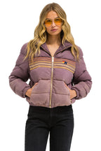 Retro 5 STRIPE FADED APRES JACKET - FADED MOCHA