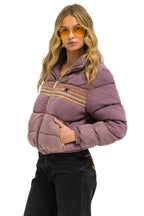 Retro 5 STRIPE FADED APRES JACKET - FADED MOCHA