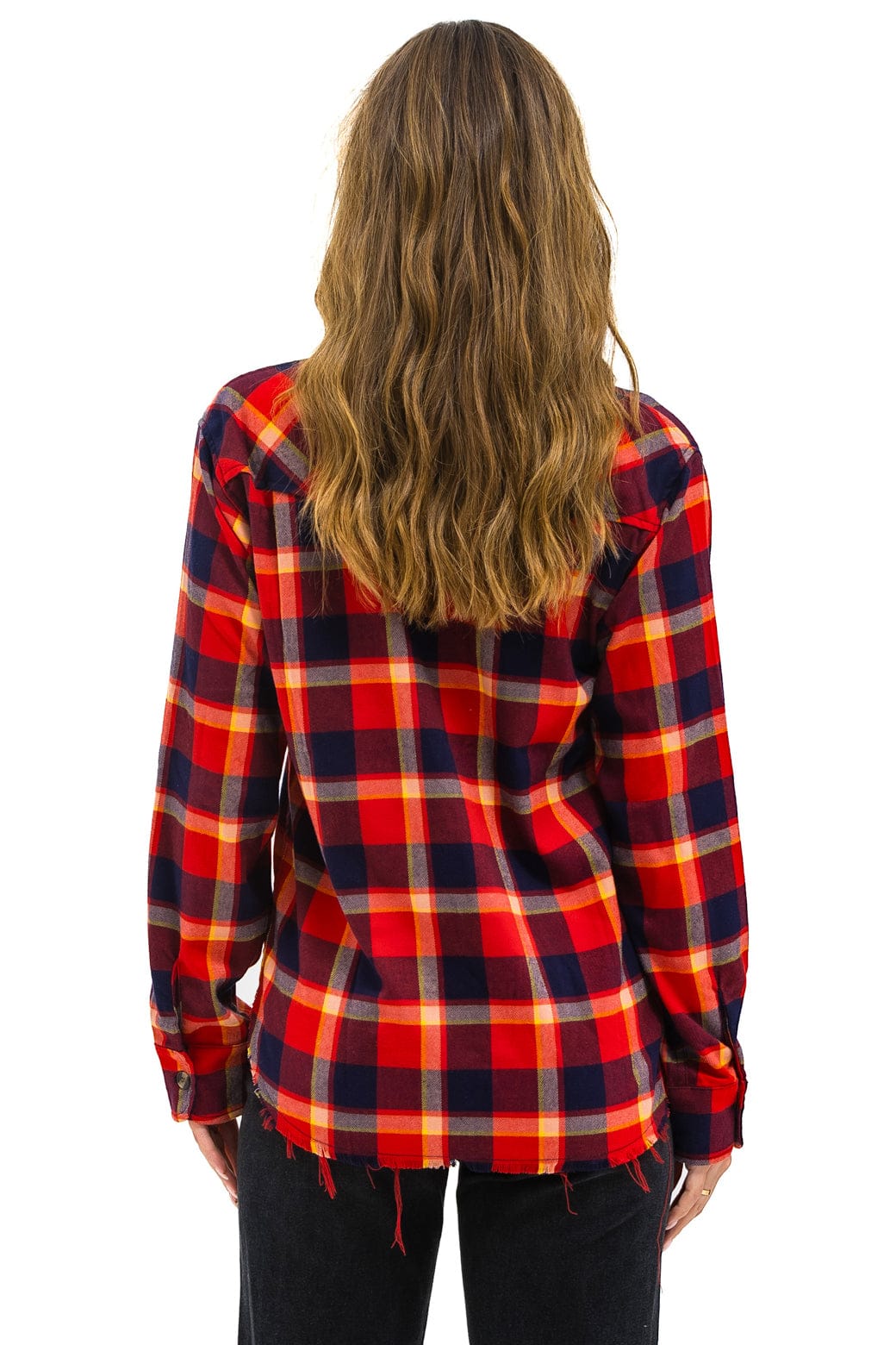 Retro PLAID FLANNEL WESTERN SHIRT - RUGBY PLAID