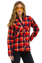 Retro PLAID FLANNEL WESTERN SHIRT - RUGBY PLAID