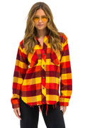 Retro PLAID FLANNEL WESTERN SHIRT - SURFY PLAID