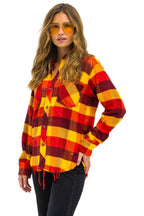Retro PLAID FLANNEL WESTERN SHIRT - SURFY PLAID