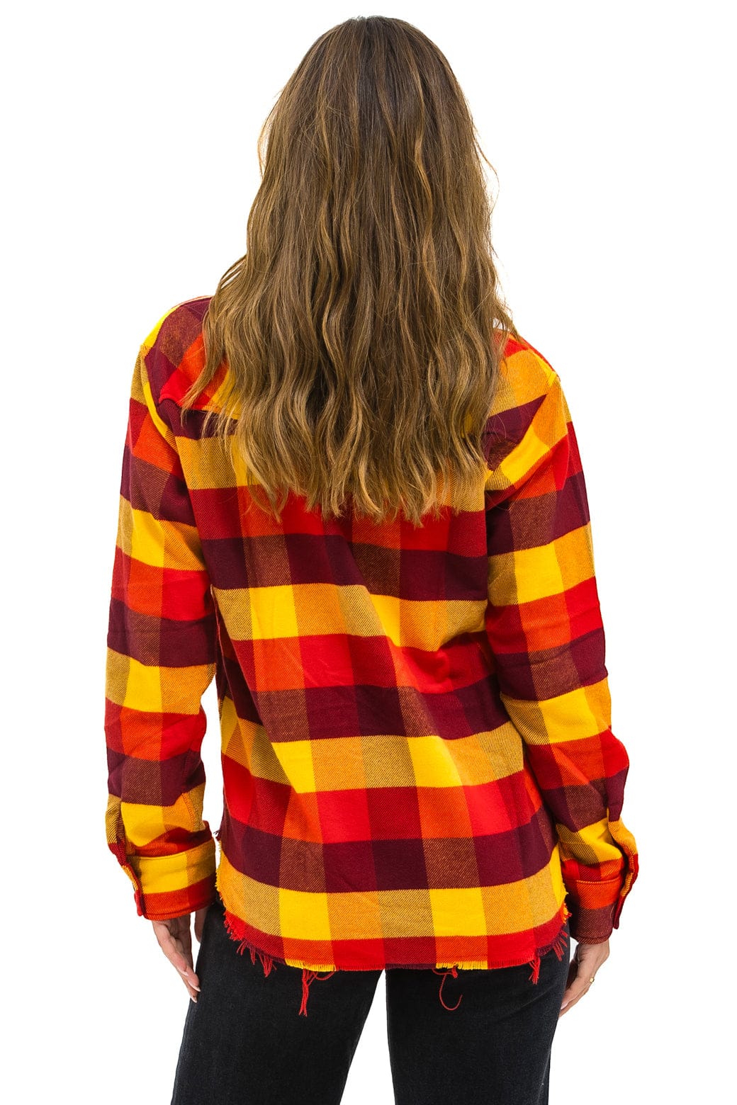 Retro PLAID FLANNEL WESTERN SHIRT - SURFY PLAID