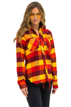 Retro PLAID FLANNEL WESTERN SHIRT - SURFY PLAID
