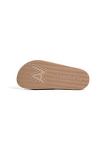 Retro AVIATOR NATION LOGO RAINBOW 4 STRIPE SLIDES - VINTAGE WHITE