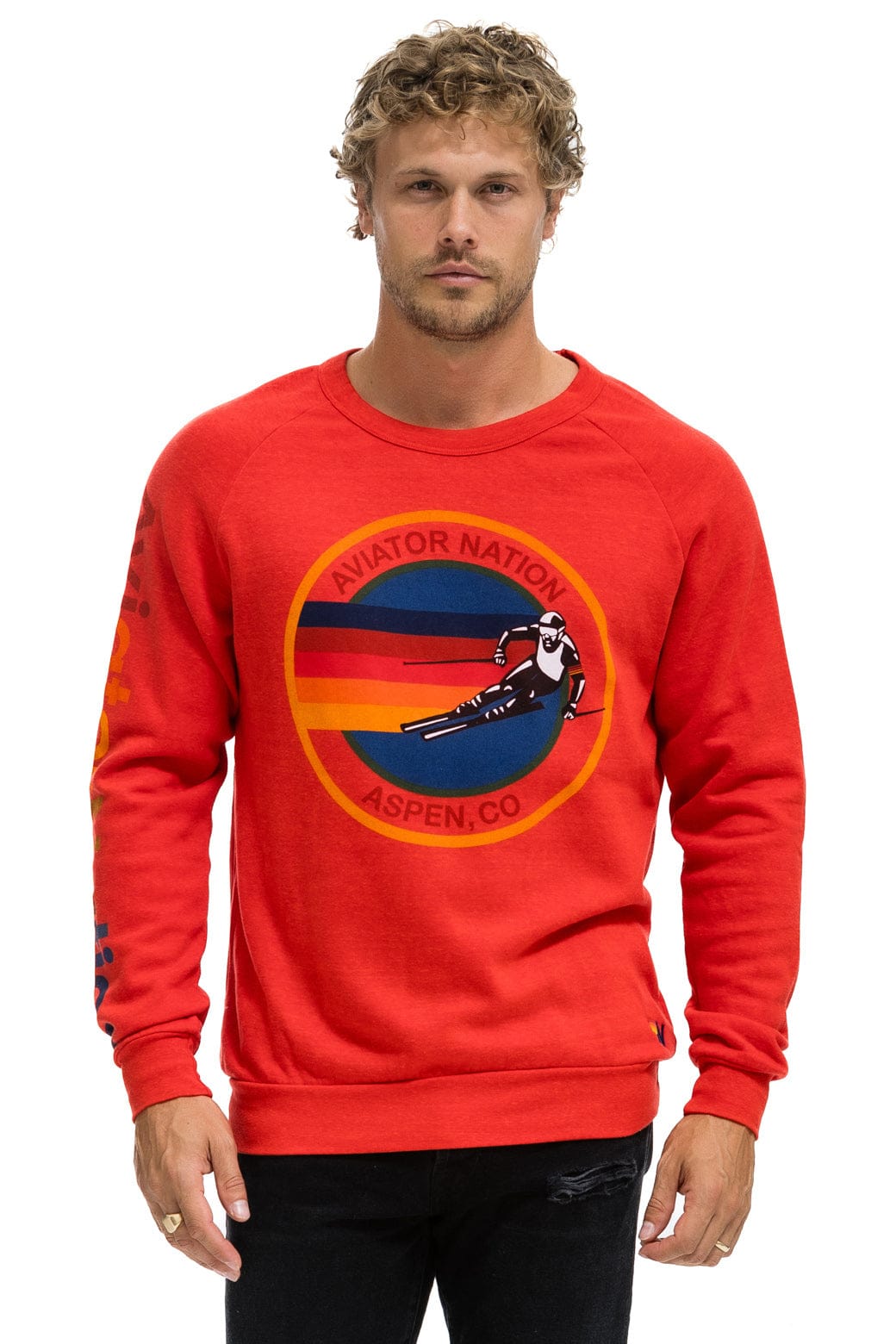 Retro AVIATOR NATION ASPEN SWEATSHIRT - RED