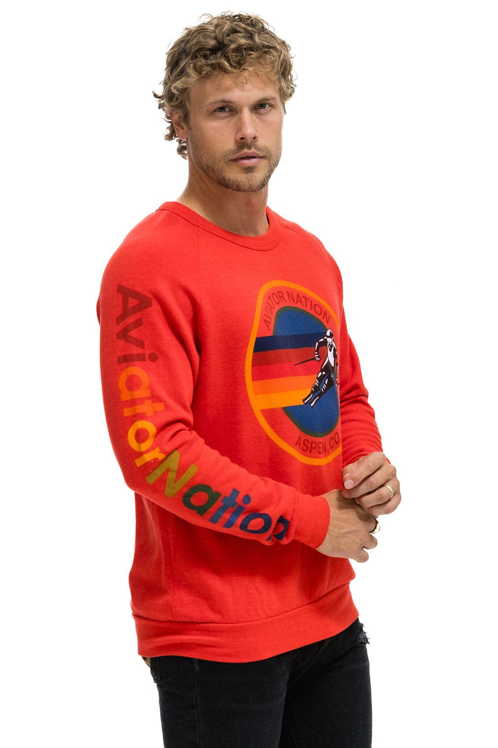 Retro AVIATOR NATION ASPEN SWEATSHIRT - RED
