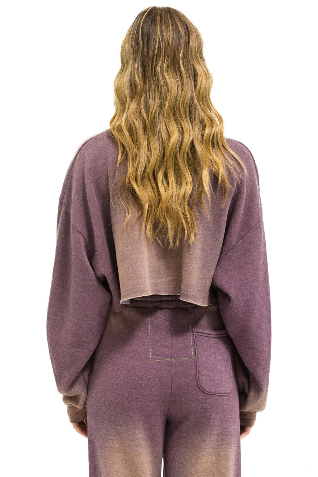 Retro AN 3D CROPPED CREW SWEATSHIRT RELAXED - FADED MOCHA