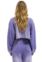 Retro ESSENTIAL CROPPED CREW SWEATSHIRT RELAXED - FADED GRAPE