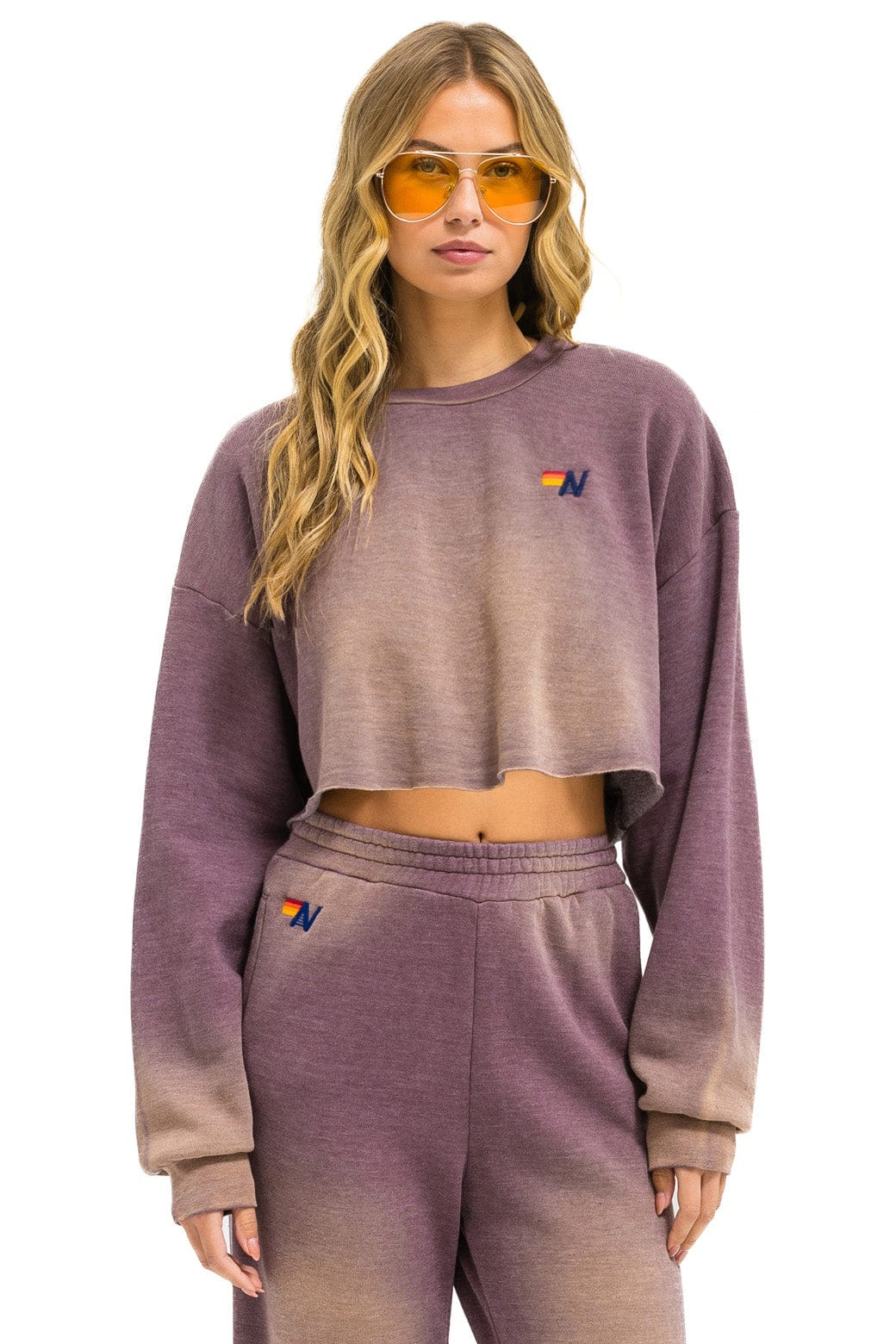 Retro ESSENTIAL CROPPED CREW SWEATSHIRT RELAXED - FADED MOCHA