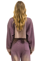 Retro ESSENTIAL CROPPED CREW SWEATSHIRT RELAXED - FADED MOCHA