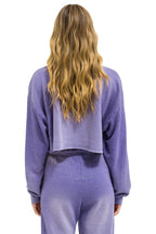 Retro VINTAGE LOGO CROPPED CREW SWEATSHIRT RELAXED - FADED GRAPE