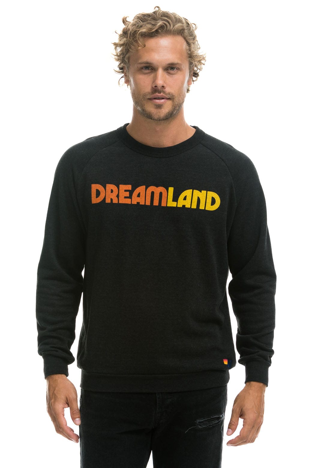 Retro DREAMLAND LOGO CREW SWEATSHIRT - BLACK