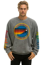 Retro AVIATOR NATION VAIL RELAXED CREW SWEATSHIRT - HEATHER GREY