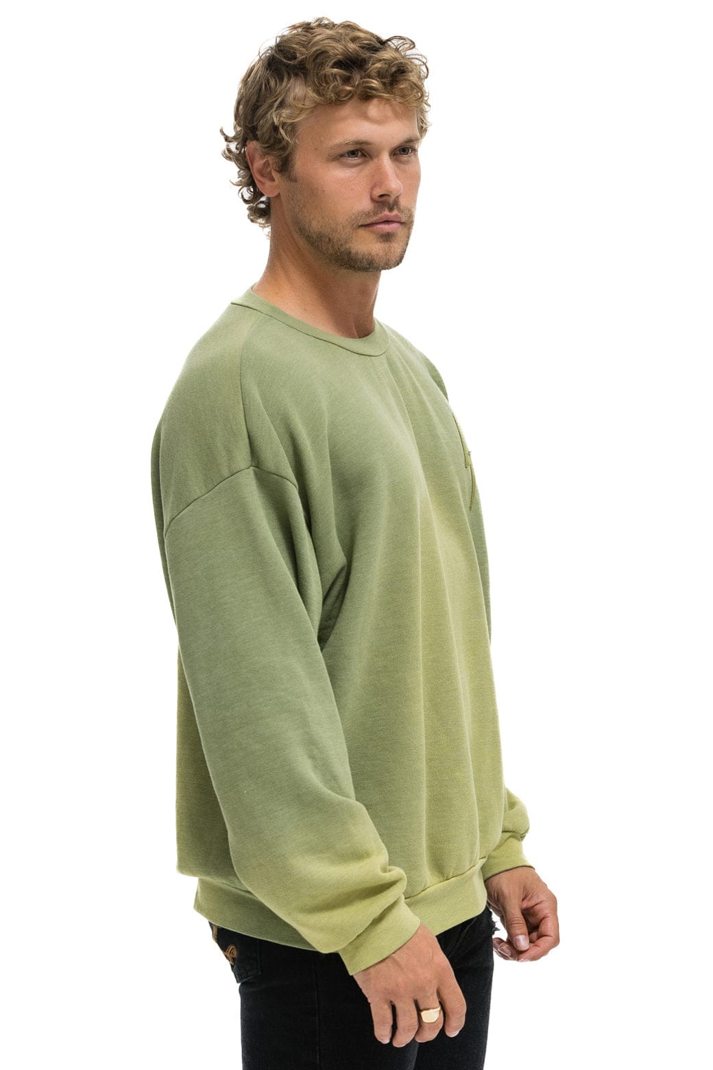Retro BOLT STITCH 2 RELAXED CREW SWEATSHIRT - FADED ARMY
