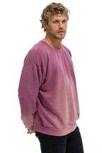 Retro BOLT STITCH 2 RELAXED CREW SWEATSHIRT - FADED BERRY