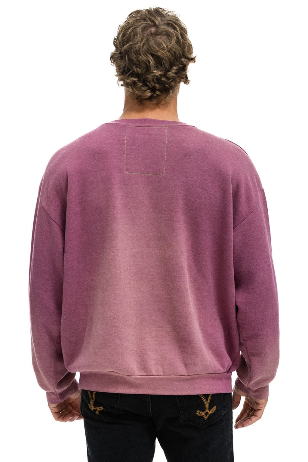 Retro BOLT STITCH 2 RELAXED CREW SWEATSHIRT - FADED BERRY