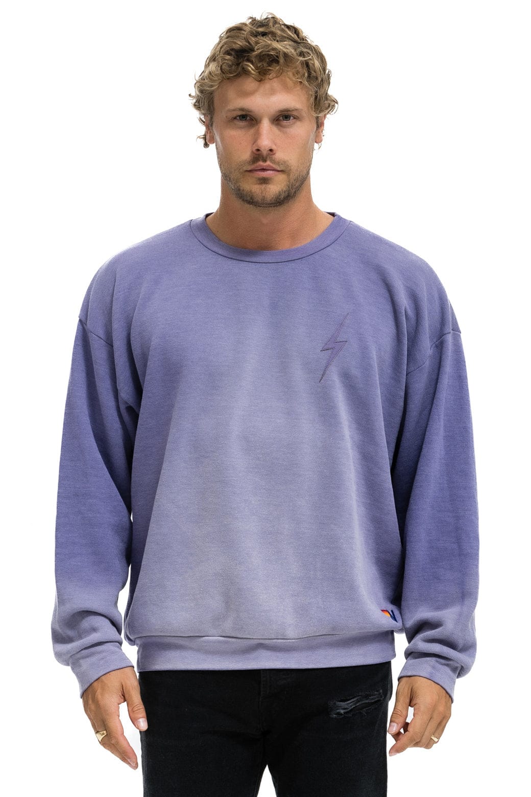 Retro BOLT STITCH 2 RELAXED CREW SWEATSHIRT - FADED GRAPE