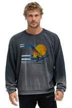 Retro WINDSURF JUMP RELAXED CREW SWEATSHIRT - FADED SMOKE