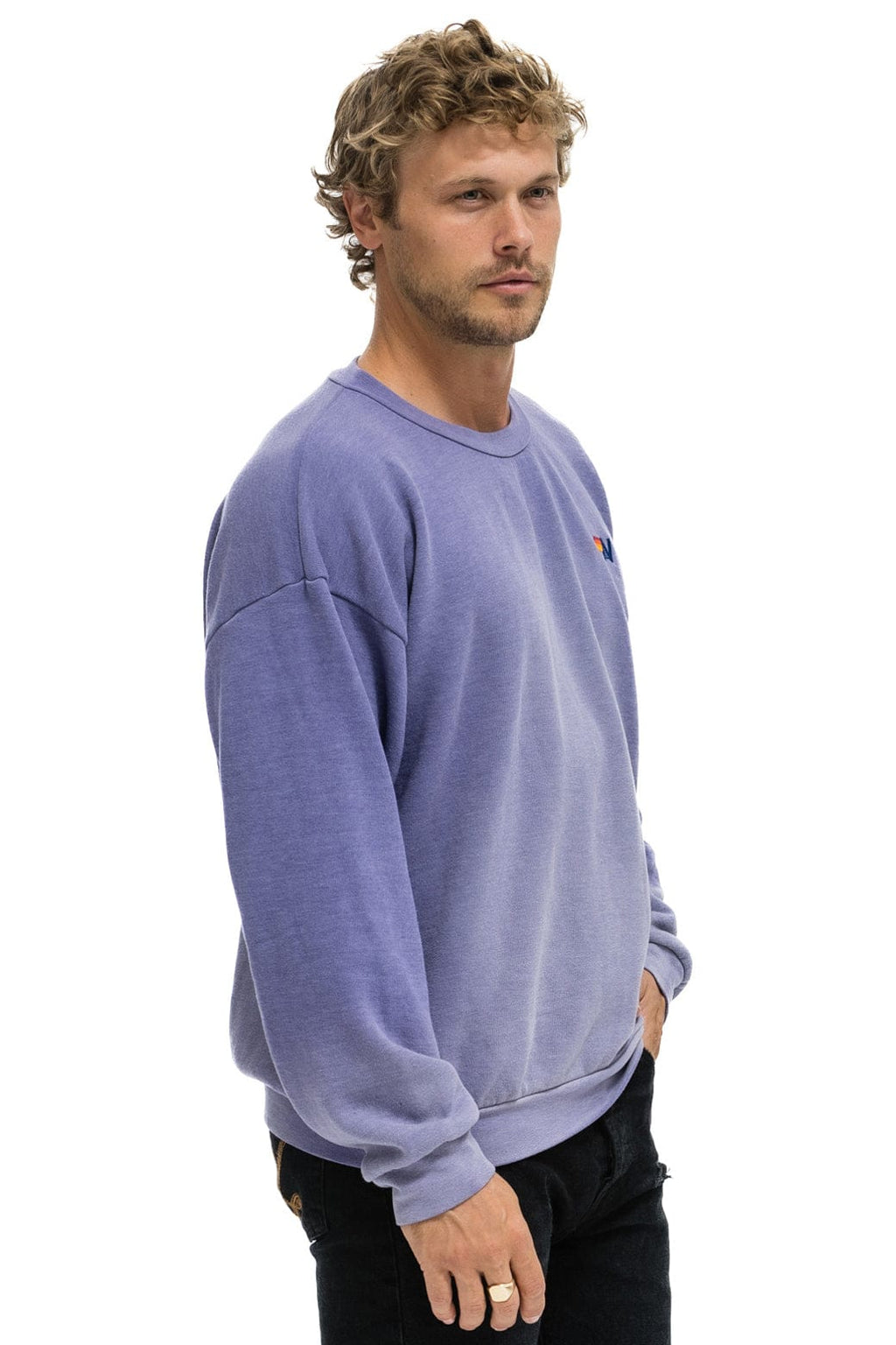 Retro ESSENTIAL RELAXED CREW SWEATSHIRT - FADED GRAPE