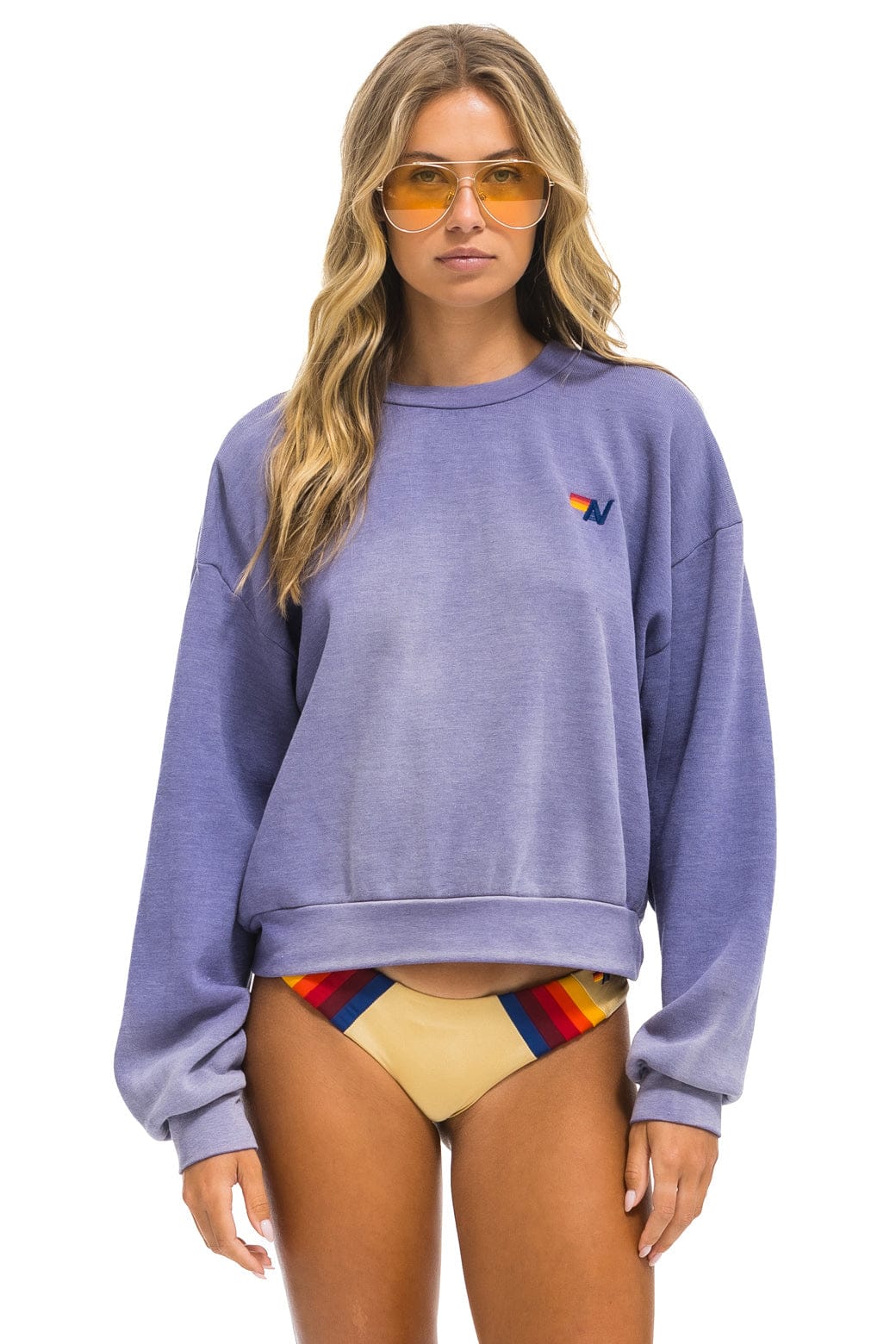 Retro ESSENTIAL RELAXED CREW SWEATSHIRT - FADED GRAPE