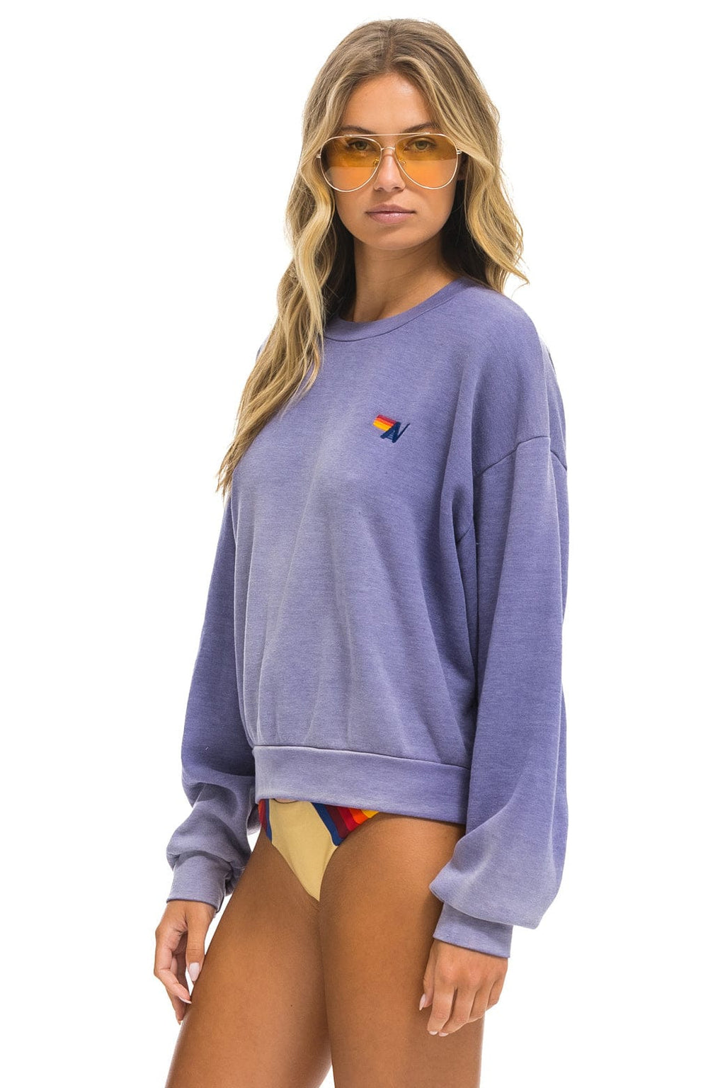 Retro ESSENTIAL RELAXED CREW SWEATSHIRT - FADED GRAPE