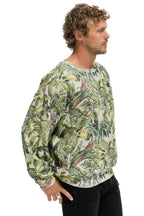 Retro JUNGLE RELAXED CREW SWEATSHIRT - SAND