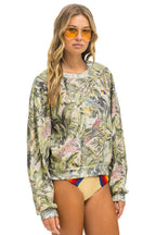 Retro JUNGLE RELAXED CREW SWEATSHIRT - SAND